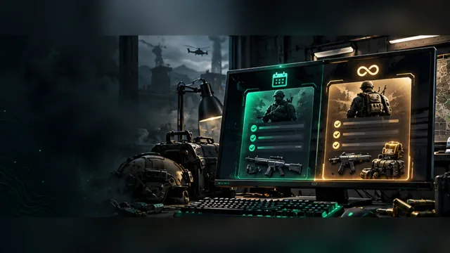 Tactical gaming workstation showing two abstract Delta Force plan options